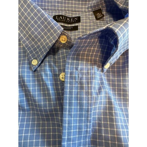 Lauren Ralph Lauren Black Label Button Up Men XXL 18 34/35 Wedding Easter Career - Picture 14 of 15